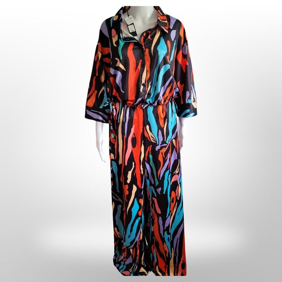 NWT Fashion Nova Multi-Color Pant Set, Color: Multi Color Size: 1X  NWT - Picture 9 of 13